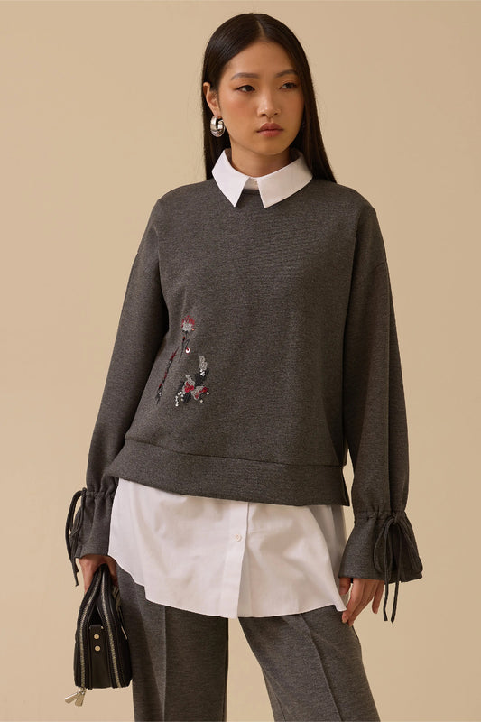 طقم سويت شيرت نسائي من SCL رقم 10002522711001