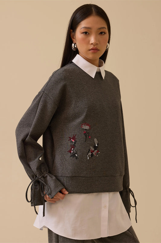 طقم سويت شيرت نسائي من SCL رقم 10002522711001