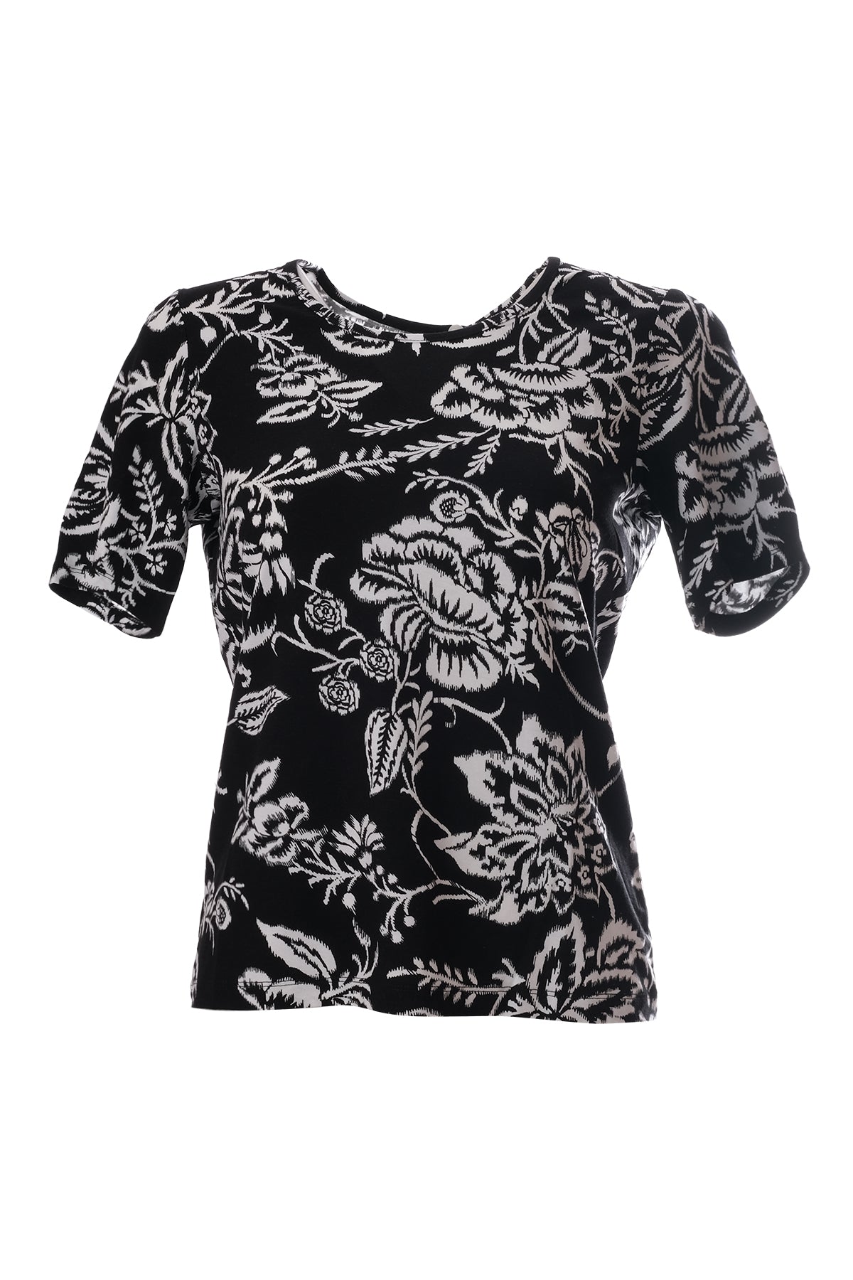 Canel Kadın Kısa Kol Çiçekli T-Shirt - Minimalist Günlük Stil Translation missing: ar.content.product_image_main