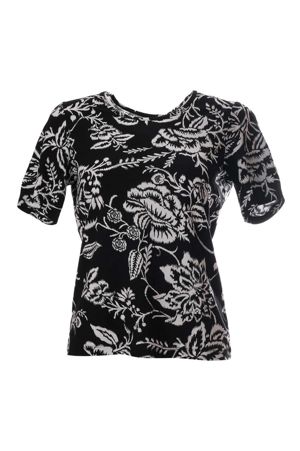 Canel Kadın Kısa Kol Çiçekli T-Shirt - Minimalist Günlük Stil