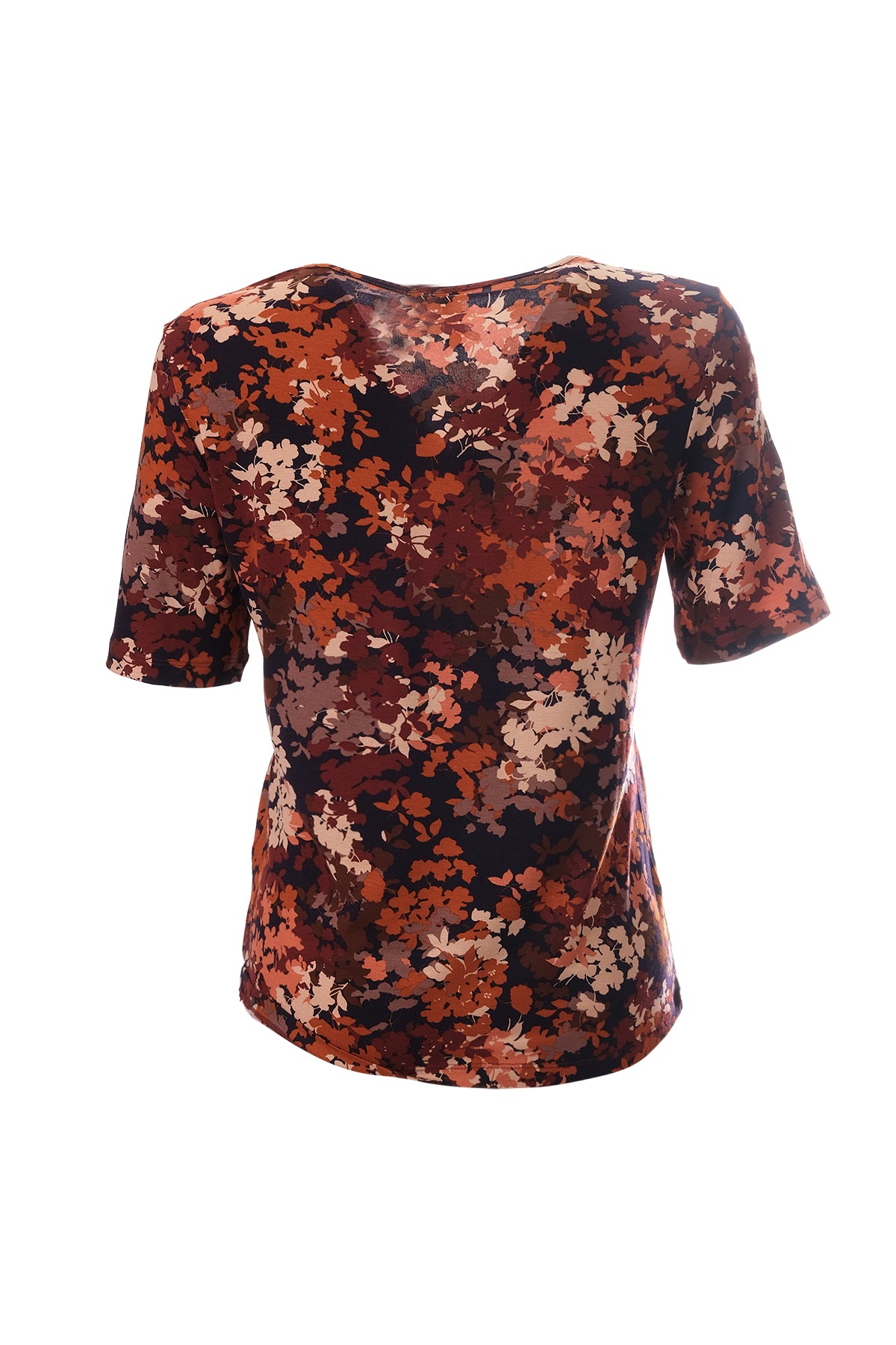 Canel Minimalist Çiçekli Kadın T-Shirt - Kısa Kol