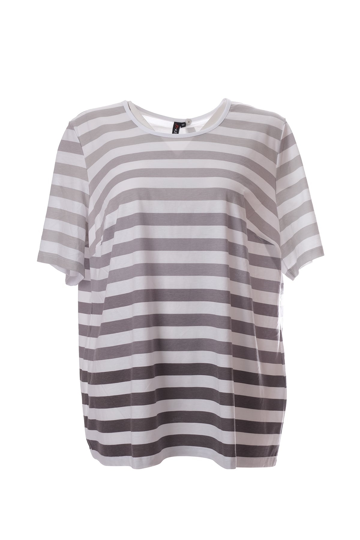 Canel Oversize Çizgili Minimalist Kadın T-Shirt - Kısa Kol Günlük Translation missing: tr.content.product_image_main