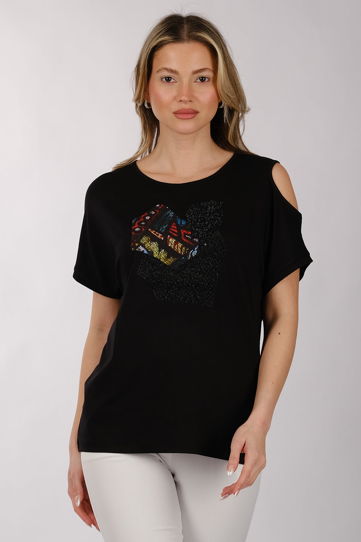 Daido Oversize Omuz Detaylı Kısa Kol Minimalist Kadın T-Shirt Translation missing: tr.content.product_image_main