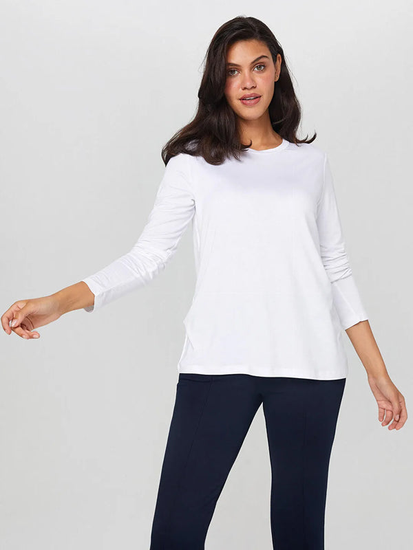 Faik Sönmez Minimalist Oversize Uzun Kol Kadın T-Shirt - Günlük Şıklık