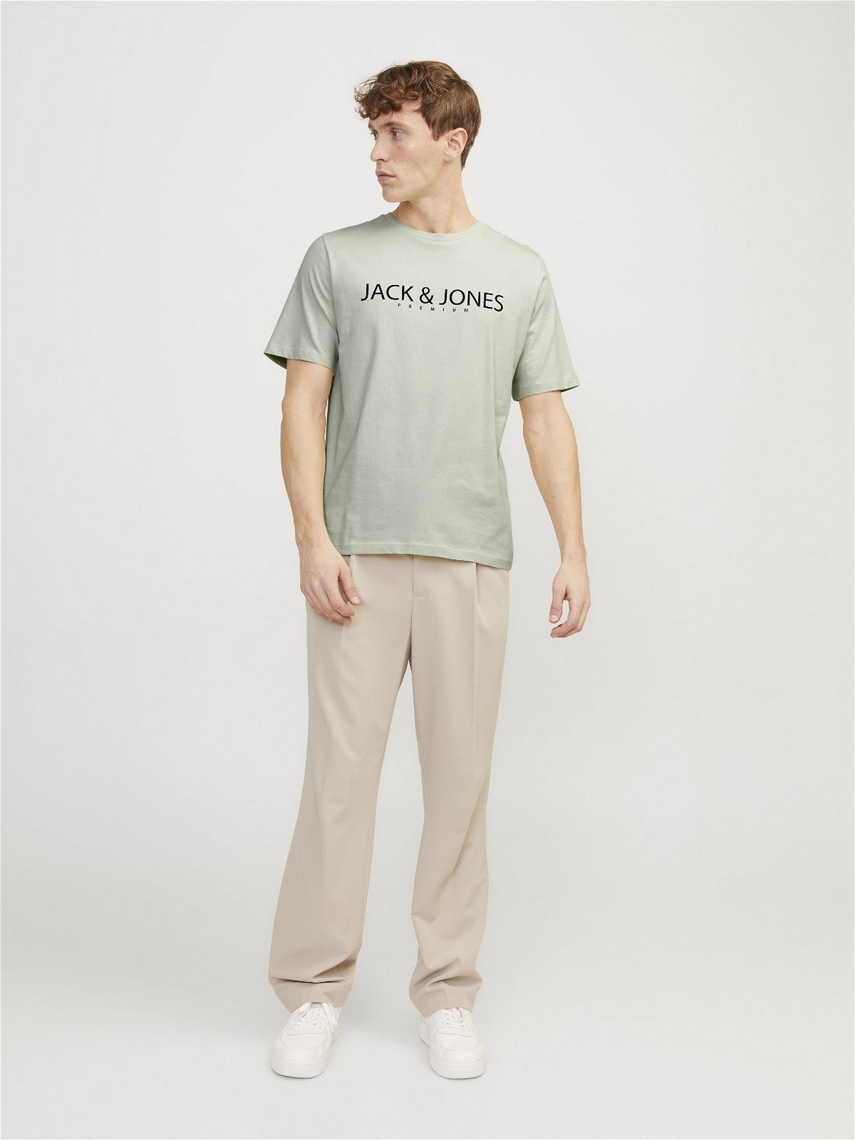 Jack&Jones Plus Oversize Minimalist Tişört - Kısa Kol Yuvarlak Yaka Ana görsel