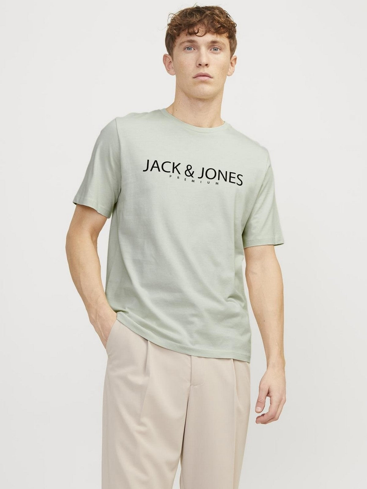 Jack&Jones Plus Oversize Minimalist Tişört - Kısa Kol Yuvarlak Yaka