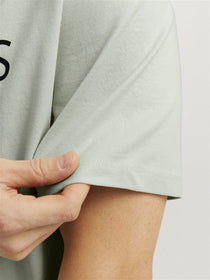 Jack&Jones Plus Oversize Minimalist Tişört - Kısa Kol Yuvarlak Yaka