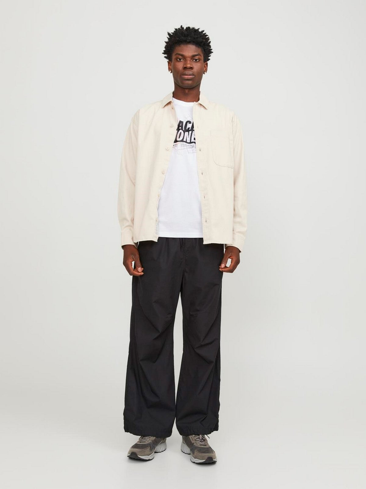 Jack&Jones Oversize Minimalist Erkek T-Shirt - Günlük Kullanım