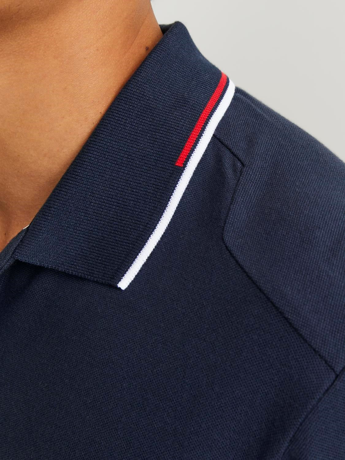 Jack&Jones Minimalist Polo Yaka Kısa Kol Erkek Tişört - Günlük Stil