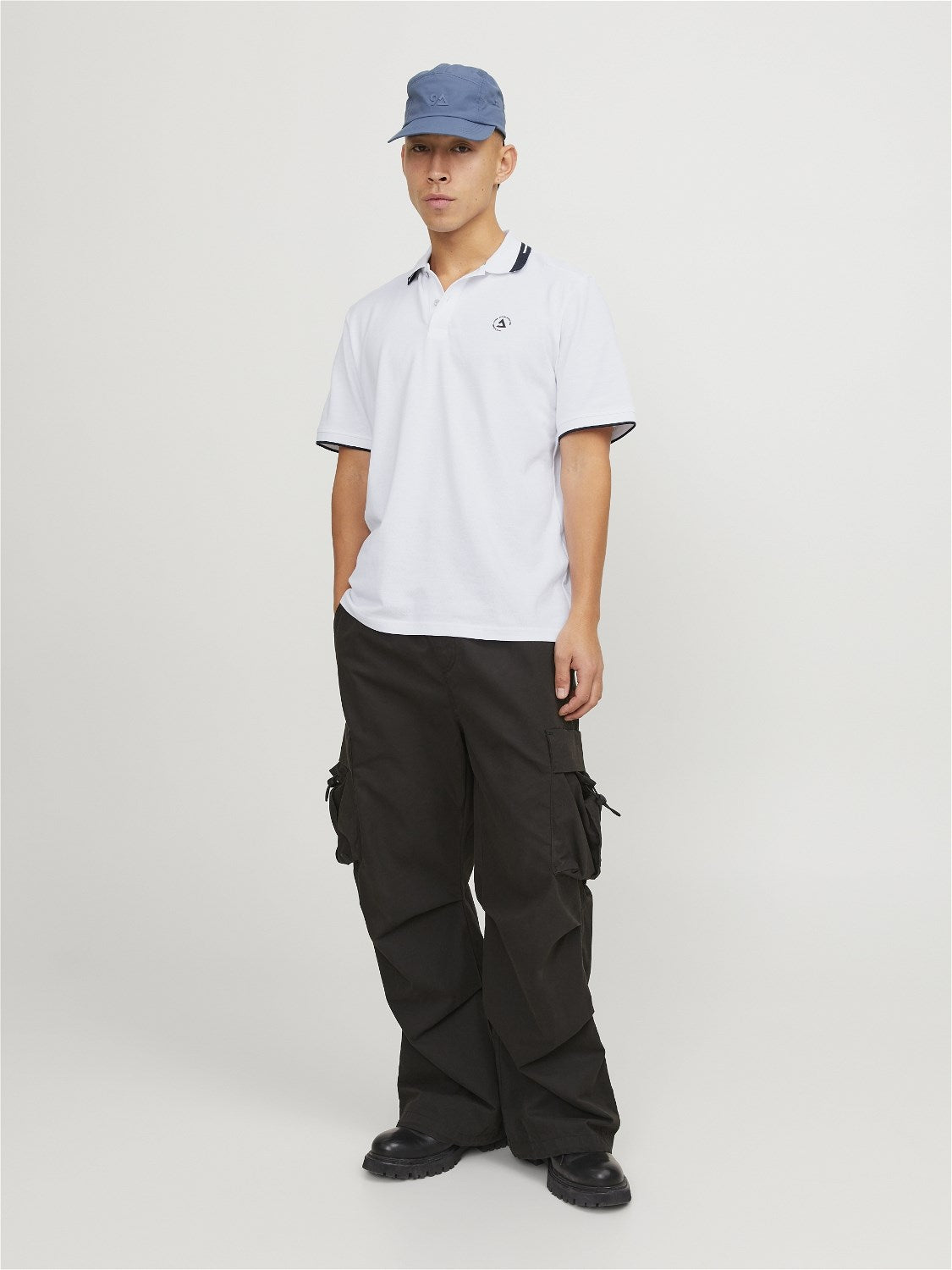 Jack&Jones Minimalist Polo Yaka Kısa Kol Erkek Tişört - Günlük Stil