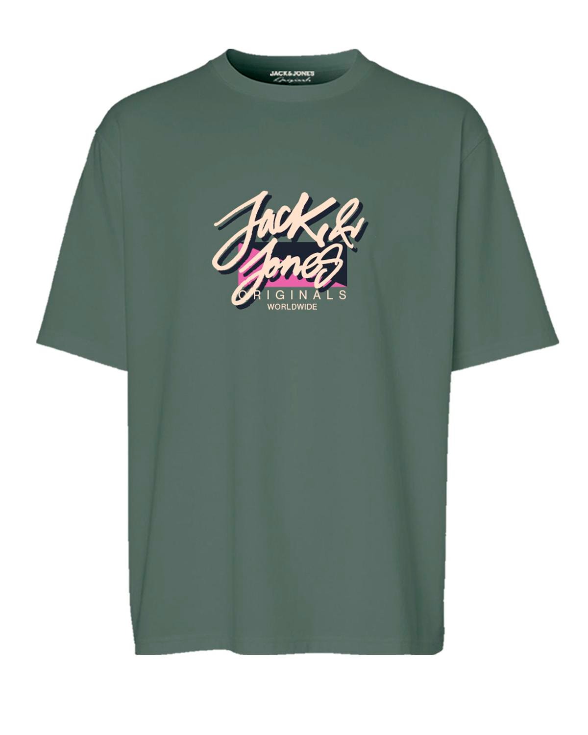 Jack&Jones Oversize Minimalist Erkek T-Shirt - Günlük Stil Translation missing: ar.content.product_image_main