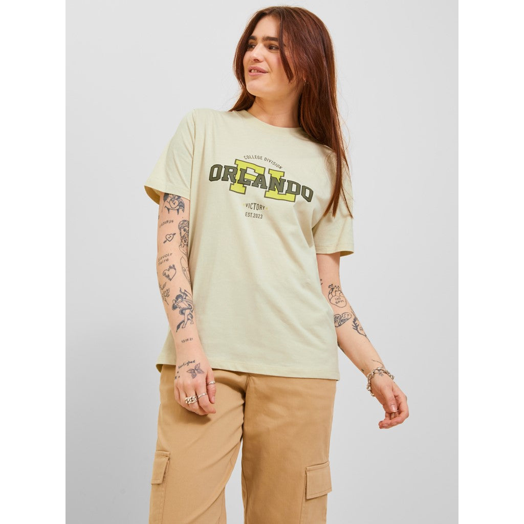 Jack&Jones JJXX Oversize Kadın T-Shirt - Kısa Kol, Minimalist, Günlük