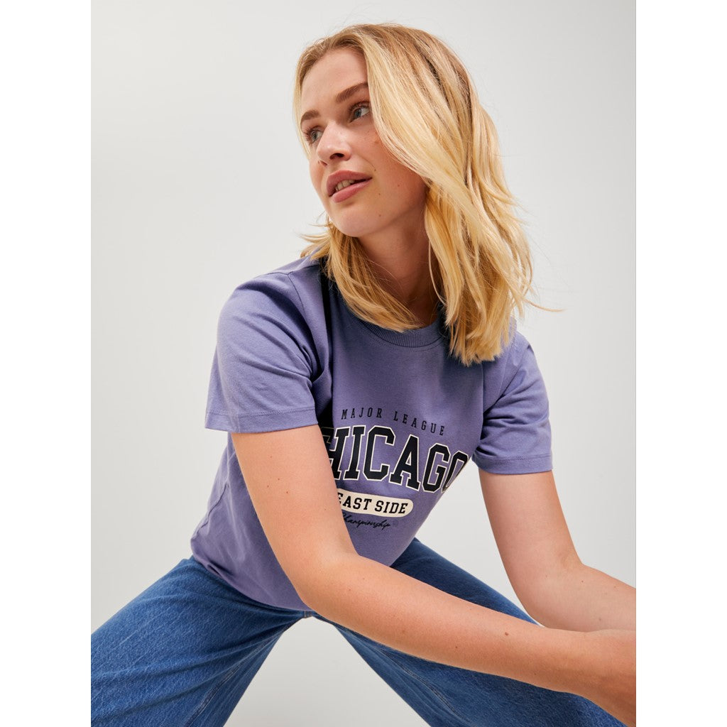 Jack&Jones JJXX Oversize Kadın T-Shirt - Kısa Kol, Minimalist, Günlük