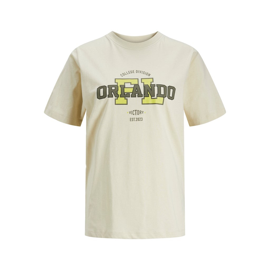 Jack&Jones JJXX Oversize Kadın T-Shirt - Kısa Kol, Minimalist, Günlük