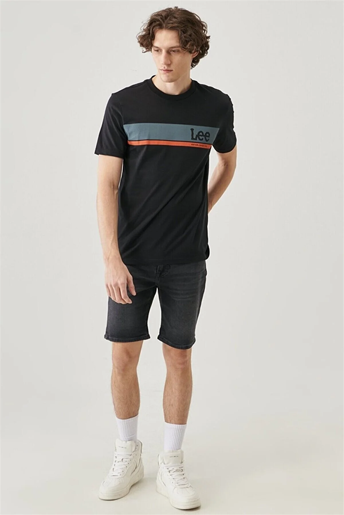 Lee Minimalist Erkek T-Shirt - Kısa Kol Yuvarlak Yaka Günlük İkincil görsel