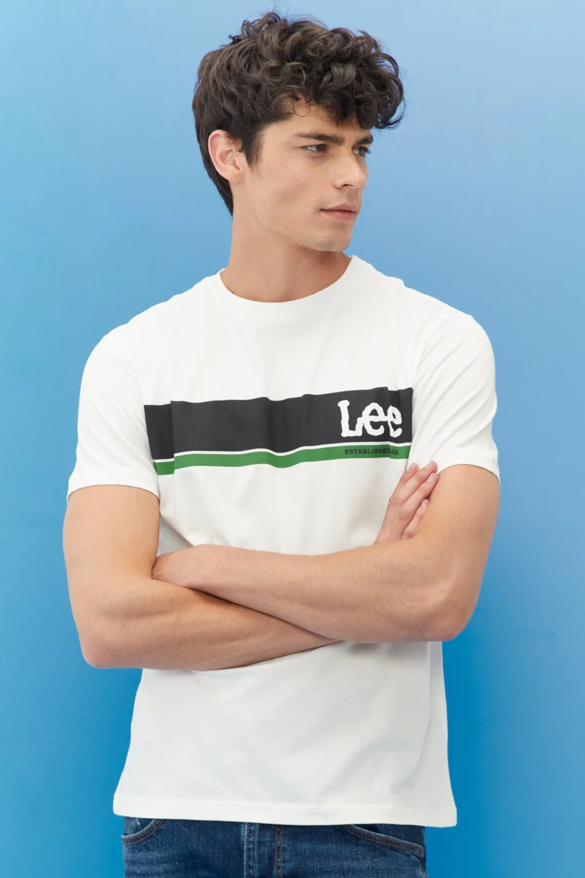Lee Erkek Minimalist T-Shirt - Regular Fit Kısa Kol - Günlük Stil Translation missing: ar.content.product_image_main