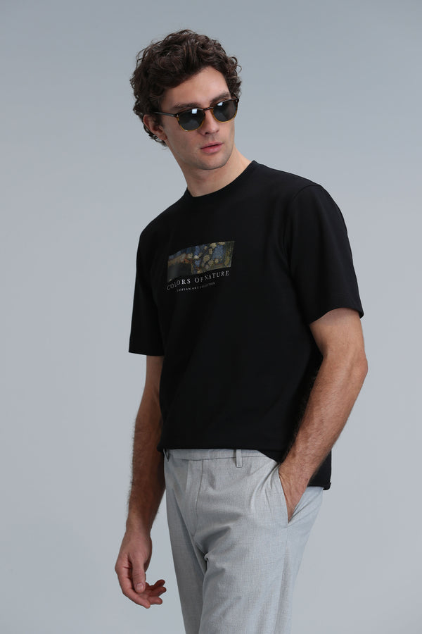 Lufian Minimalist Oversize Erkek T-Shirt - Kısa Kol - Günlük Kullanım