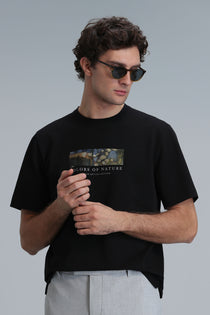 Lufian Minimalist Oversize Erkek T-Shirt - Kısa Kol - Günlük Kullanım