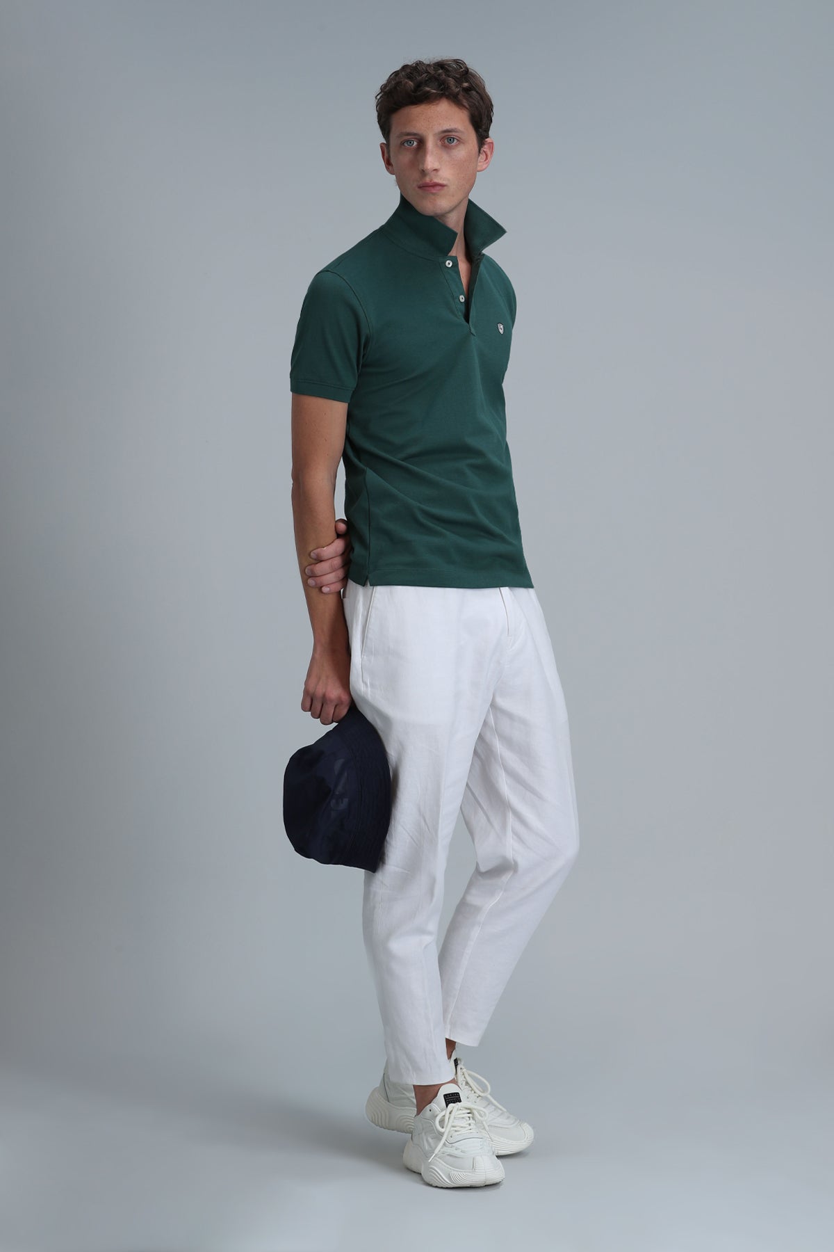 Lufian Minimalist Polo Yaka Kısa Kol Erkek T-Shirt - Günlük Şıklık