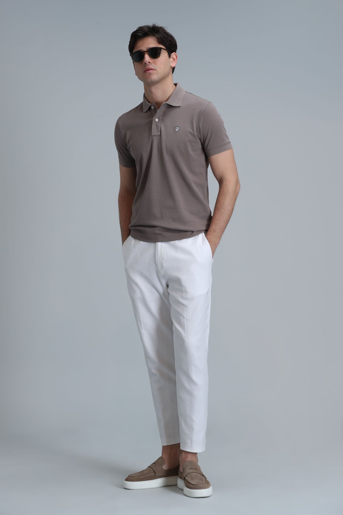 Lufian Minimalist Polo Yaka Kısa Kol Erkek T-Shirt - Günlük Şıklık