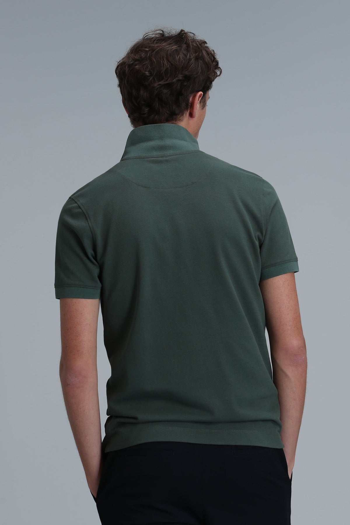 Lufian Minimalist Polo Yaka Kısa Kol Erkek T-Shirt - Günlük Şıklık
