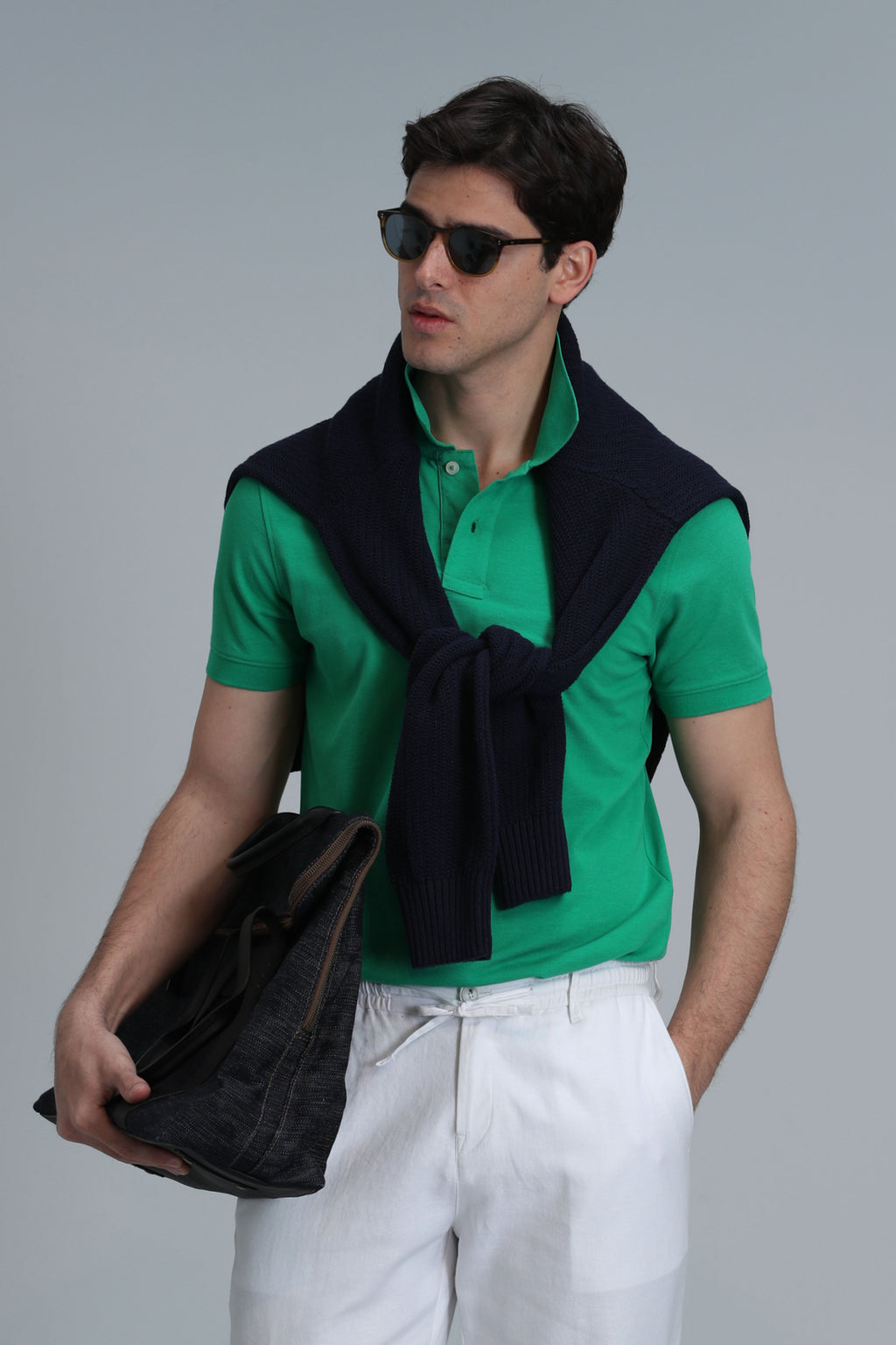 Lufian Minimalist Polo Yaka Kısa Kol Erkek T-Shirt - Günlük Şıklık