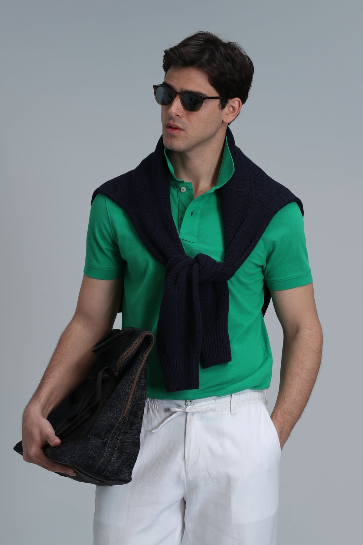 Lufian Minimalist Polo Yaka Kısa Kol Erkek T-Shirt - Günlük Şıklık