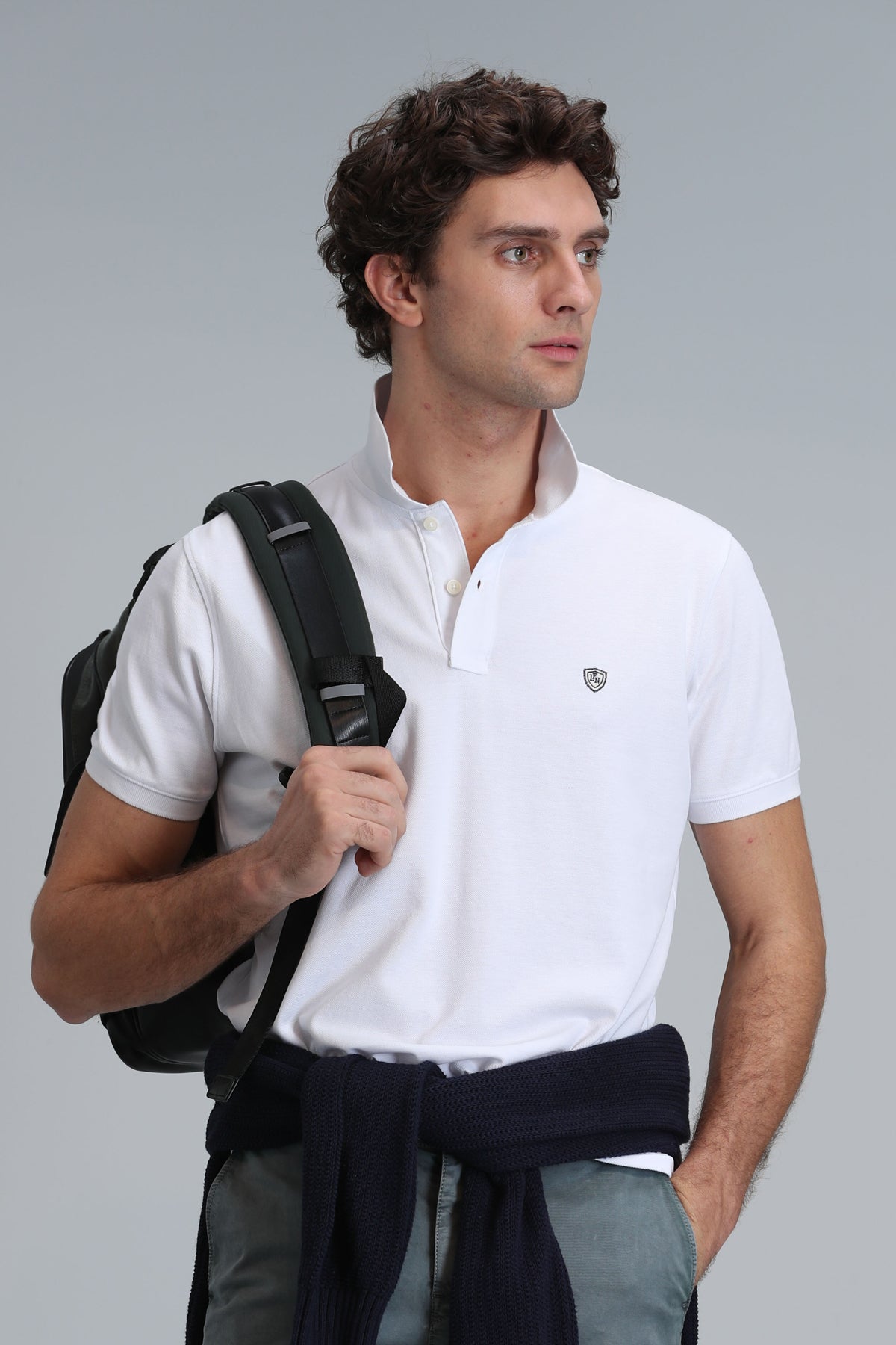 Lufian Minimalist Polo Yaka Kısa Kol Erkek T-Shirt - Günlük Şıklık