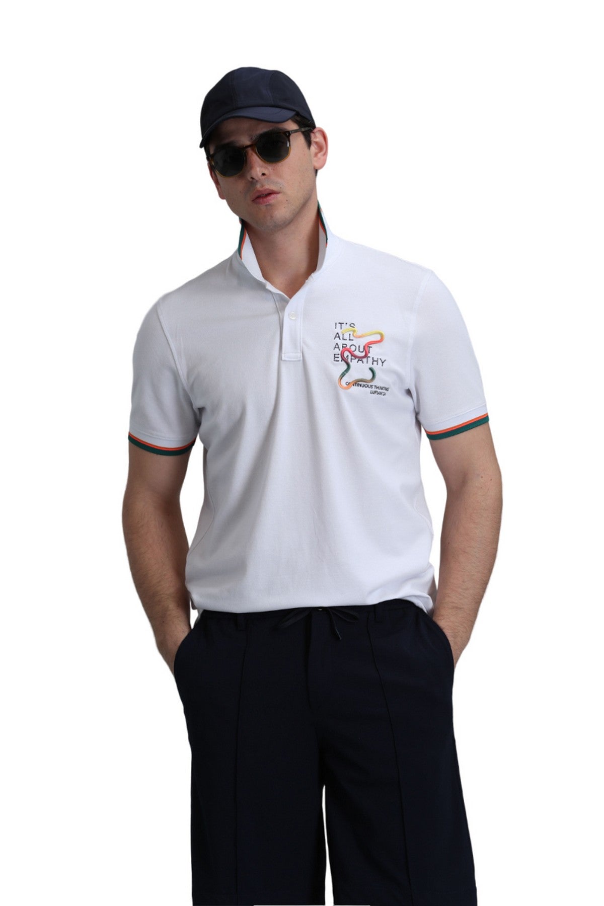 Lufian Minimalist Polo Yaka Kısa Kol Erkek T-Shirt - Günlük Kombinleriniz İçin Translation missing: tr.content.product_image_main