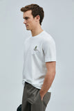 تيشيرت رجالي من لوفيان بتصميم بسيط، بياقة دائرية وأكمام قصيرة - نمط كاجوال