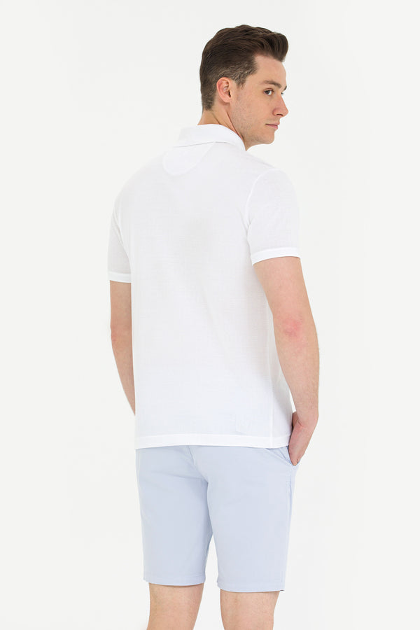 U.S. Polo Assn. Erkek Minimalist Polo Yaka Kısa Kol T-Shirt - Günlük Stil