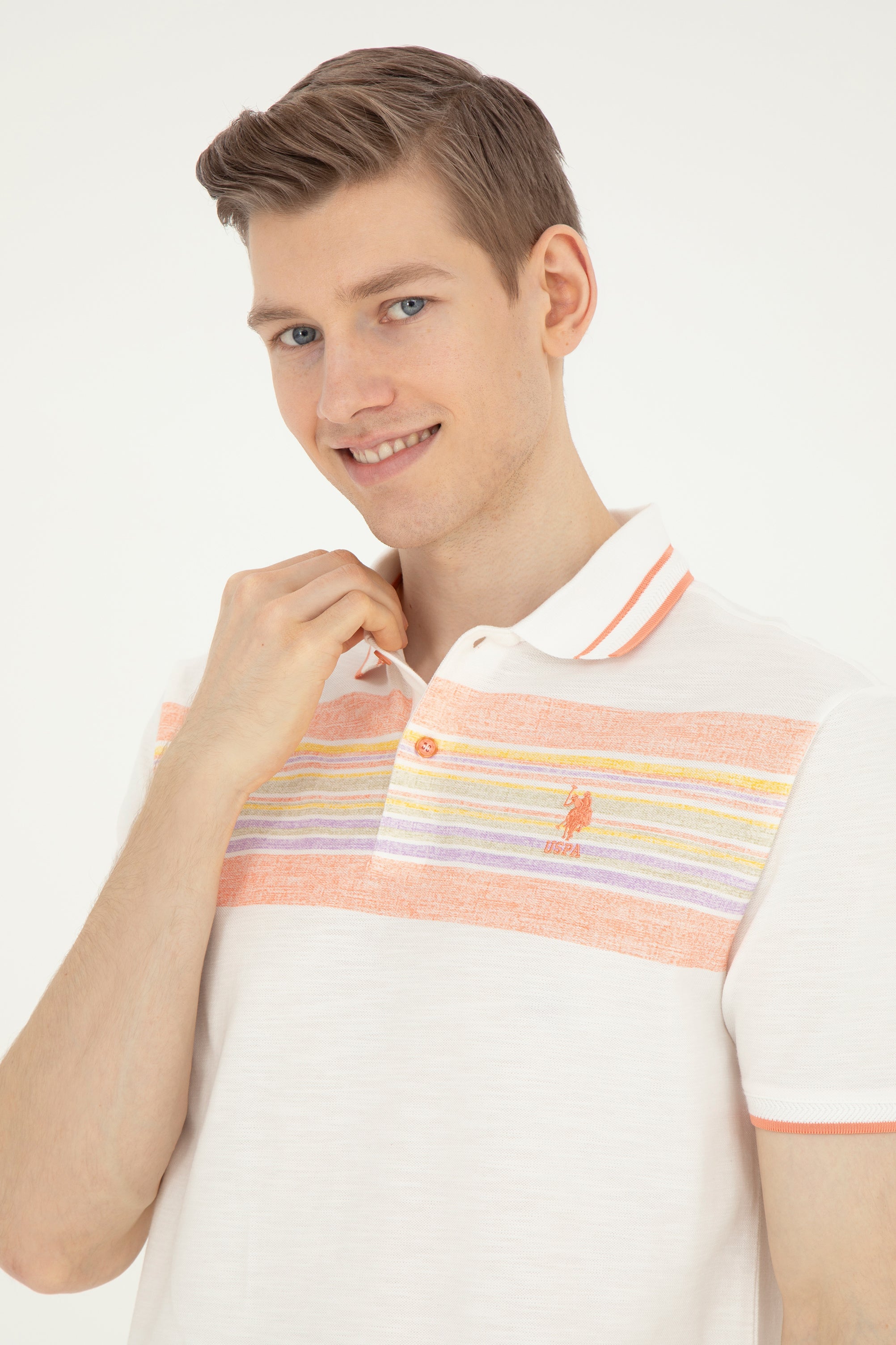 U.S. Polo Assn. Erkek Minimalist Polo Yaka Kısa Kol T-Shirt - Günlük Stil Translation missing: ar.content.product_image_secondary