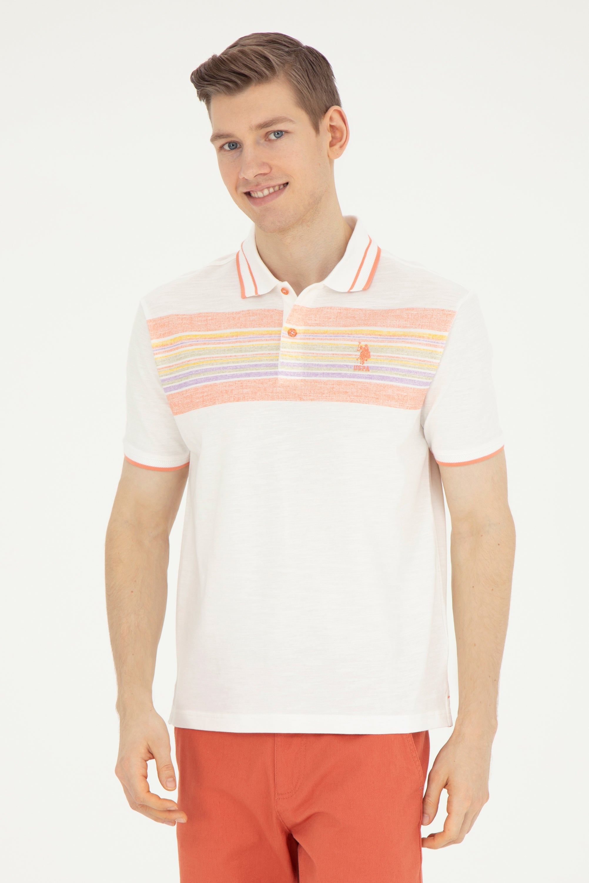 U.S. Polo Assn. Erkek Minimalist Polo Yaka Kısa Kol T-Shirt - Günlük Stil Translation missing: ar.content.product_image_main