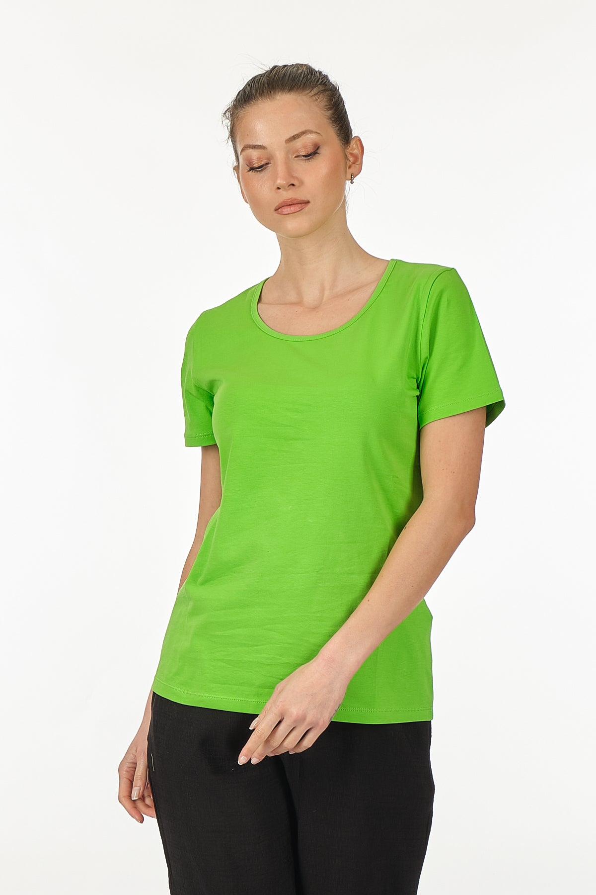 Vedi Minimalist Kadın T-Shirt - Kısa Kol Yuvarlak Yaka - Günlük Translation missing: ar.content.product_image_secondary