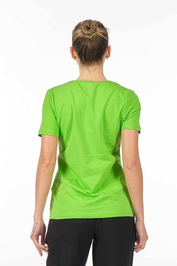 Vedi Minimalist Kadın T-Shirt - Kısa Kol Yuvarlak Yaka - Günlük