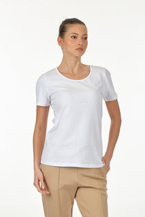Vedi Minimalist Kadın T-Shirt - Kısa Kol Yuvarlak Yaka - Günlük
