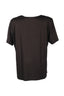 Vedi-Büyük Beden V Yak Taş Detaylı Kadın T-Shirt 25YXD5098