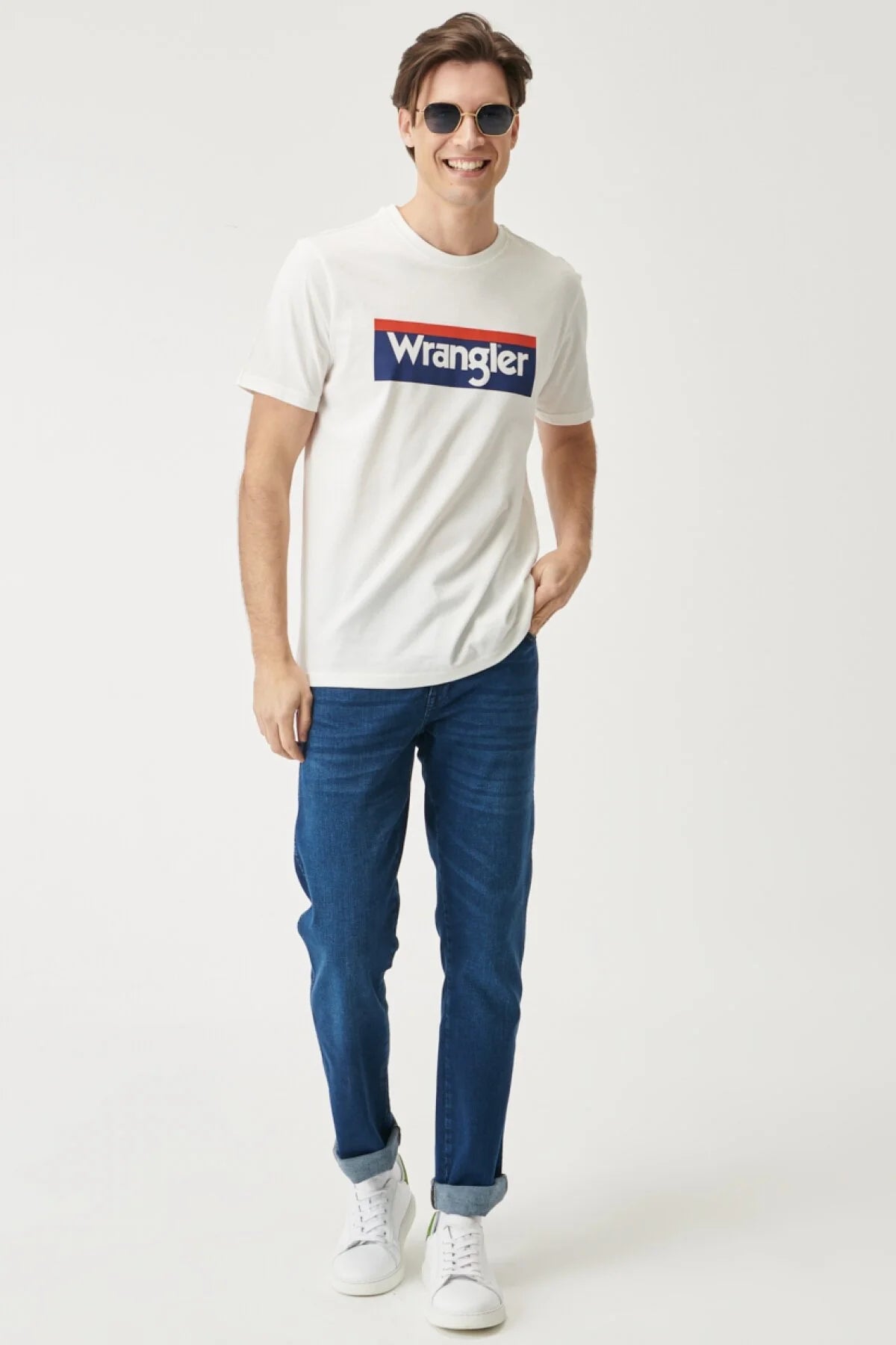 Wrangler Minimalist Erkek T-Shirt - Kısa Kol - Regular Fit - Günlük