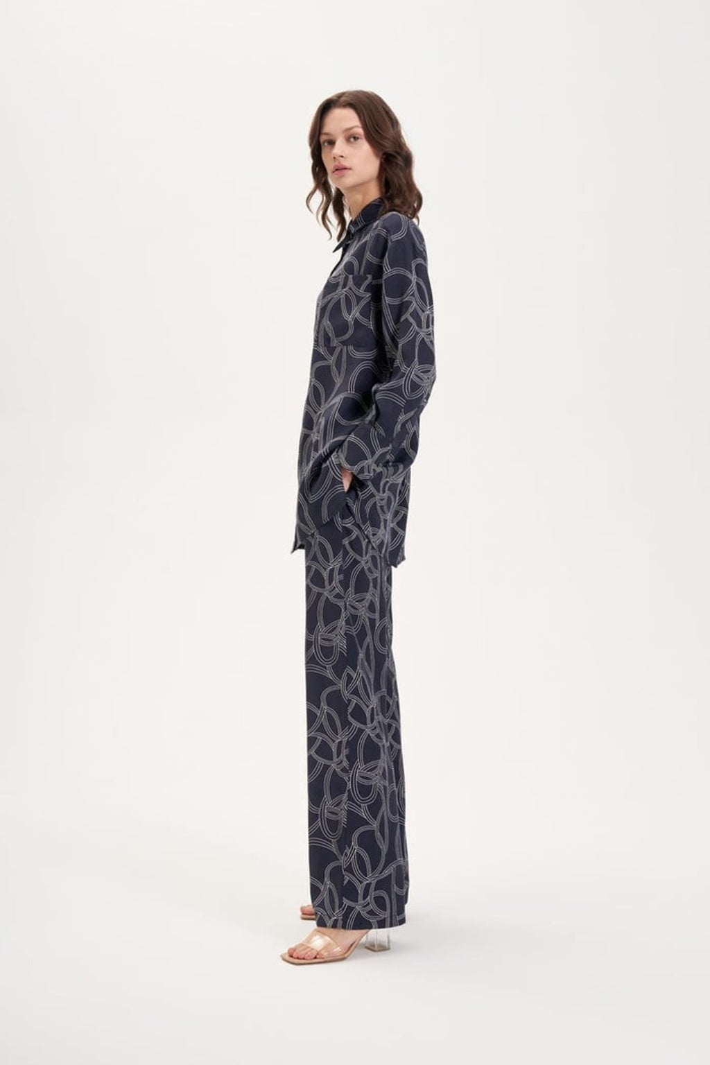 Terzi Dükkanı Oversize Gömlek Yaka Midi Kadın Takım - Minimalist & Şık