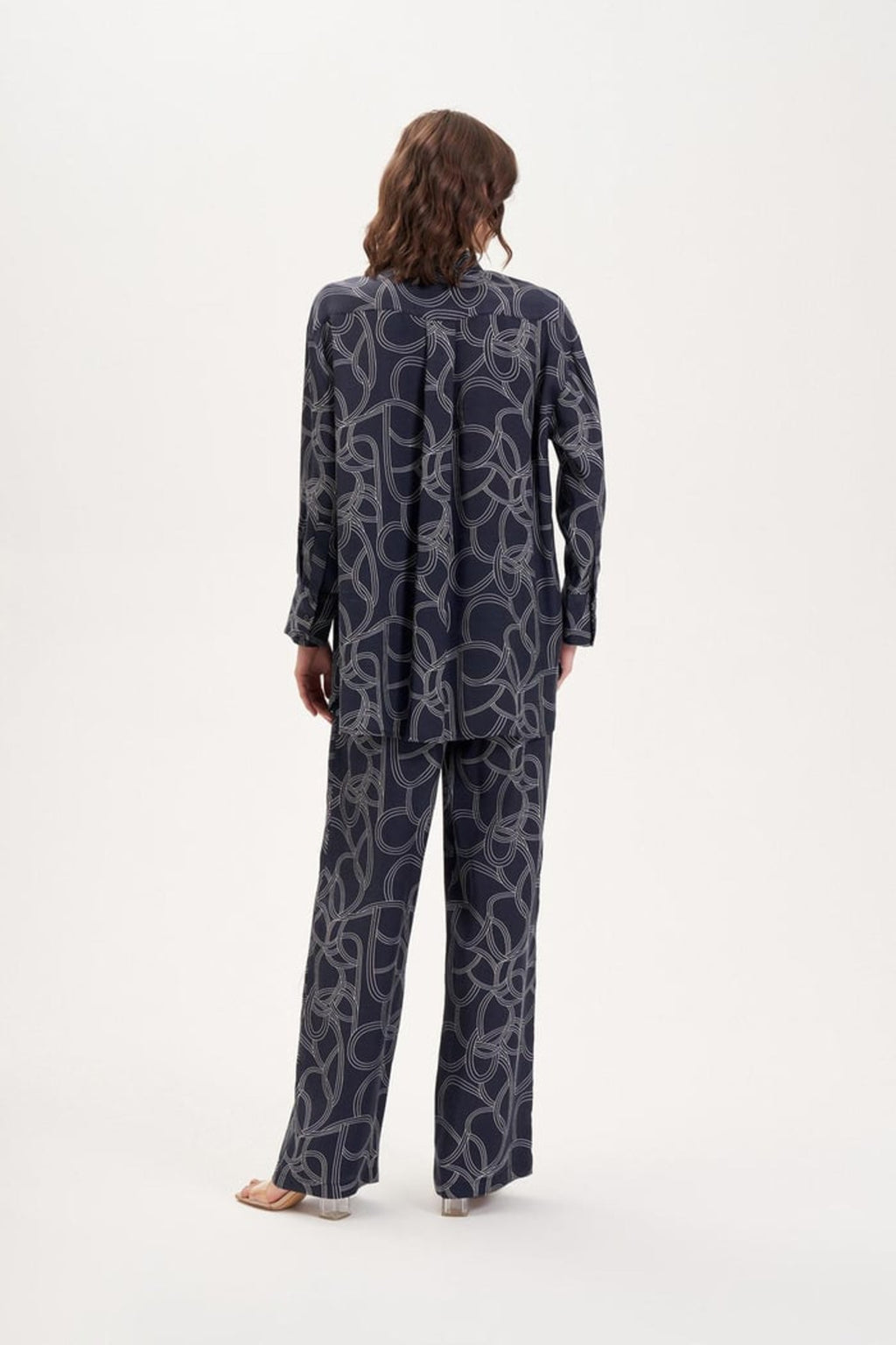 Terzi Dükkanı Oversize Gömlek Yaka Midi Kadın Takım - Minimalist & Şık