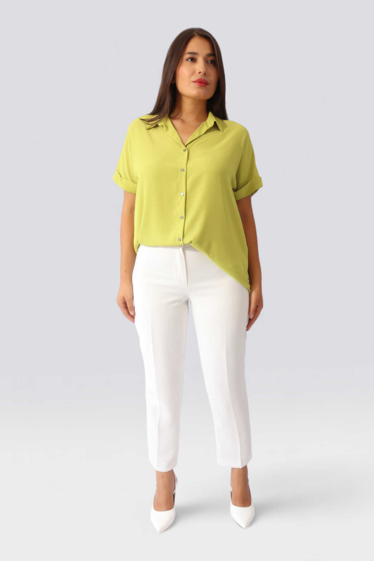 Tolga Saraçoğlu Minimalist Midi Kadın Pantolon - Günlük & İş Translation missing: ar.content.product_image_main