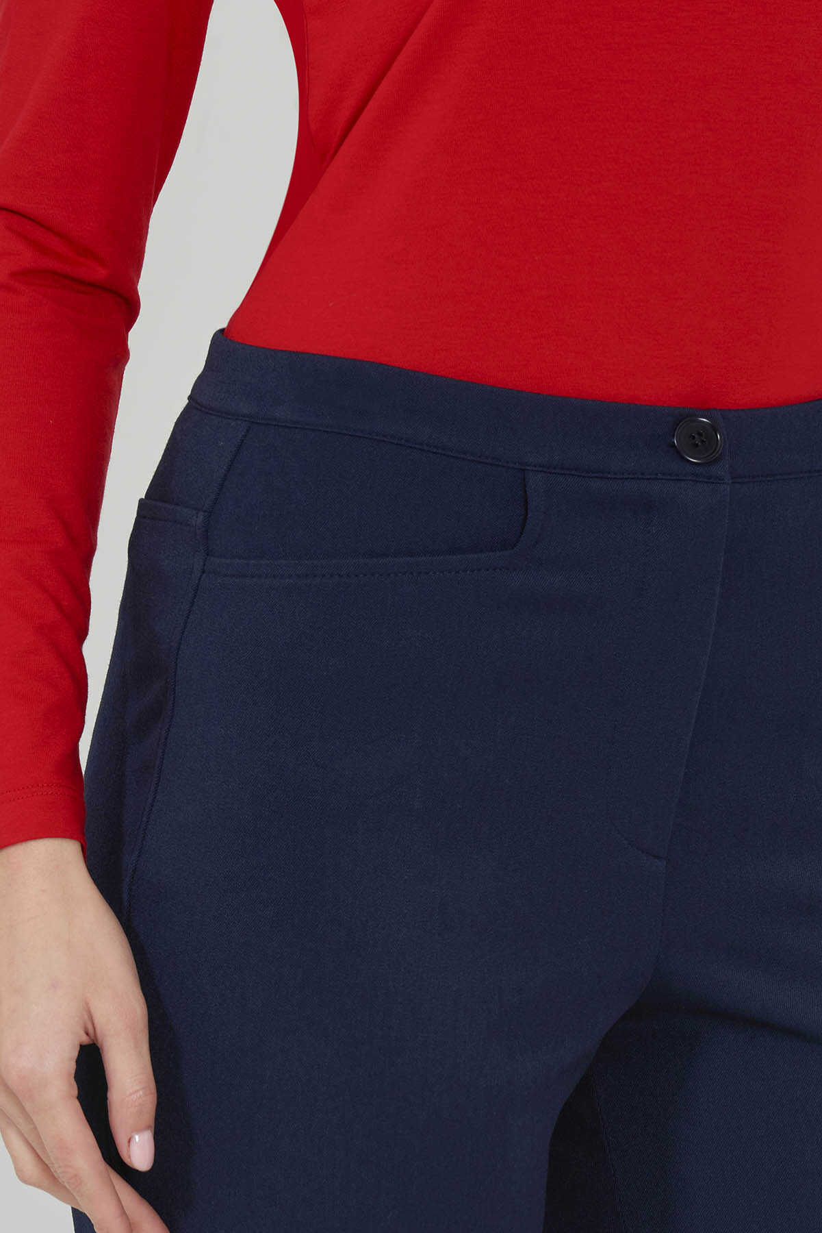 Tolga Saraçoğlu Minimalist Midi Kadın Pantolon - Yüksek Bel, Rahat, Günlük Translation missing: ar.content.product_image_secondary