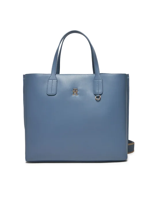 Tommy Hilfiger Minimalist Deri Tote Kadın Çantası - Günlük Kullanım
