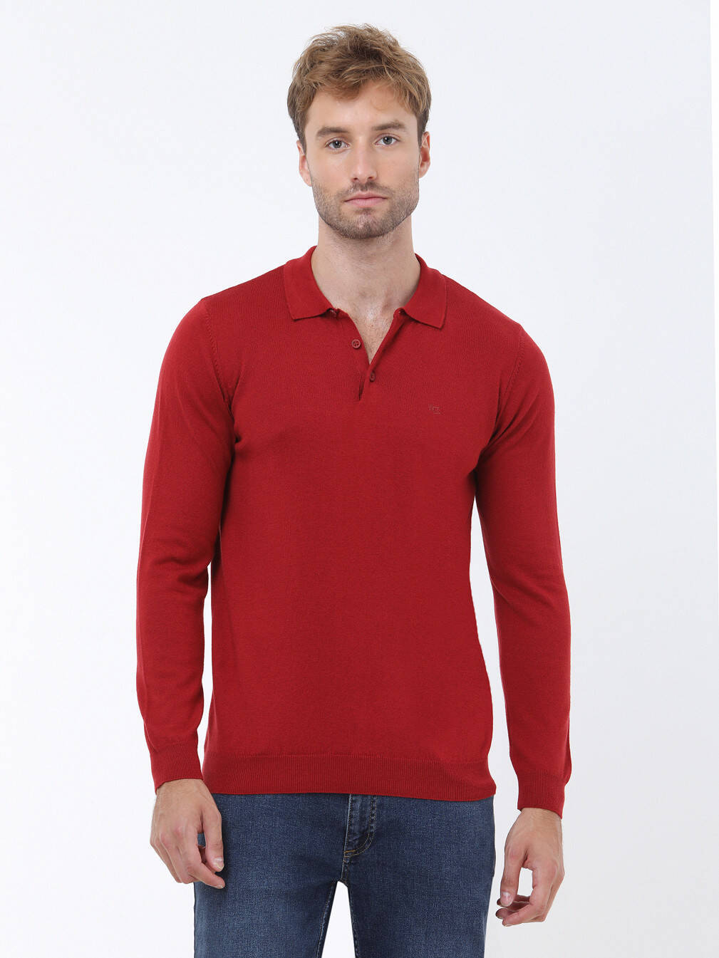 Kip Minimalist Erkek Triko - Polo Yaka Uzun Kol - Günlük Şıklık Translation missing: tr.content.product_image_main