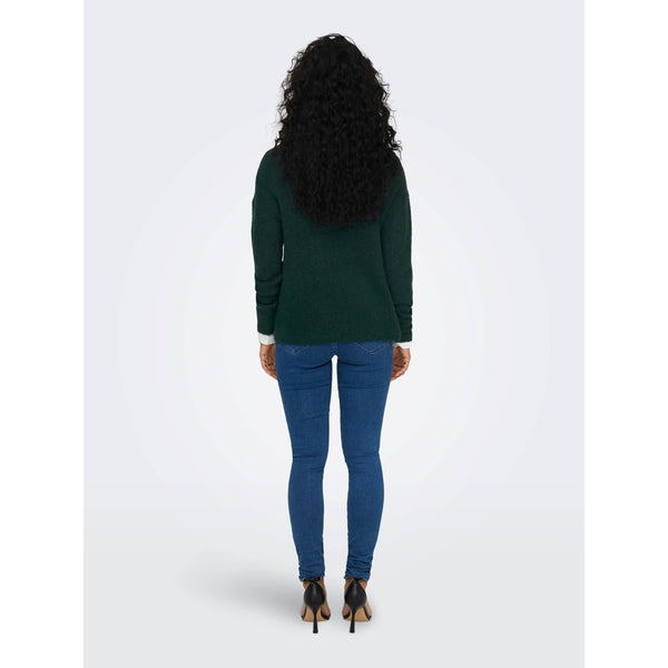 Only V Yaka Oversize Uzun Kollu Kadın Kazak - Günlük Kışlık Rahat