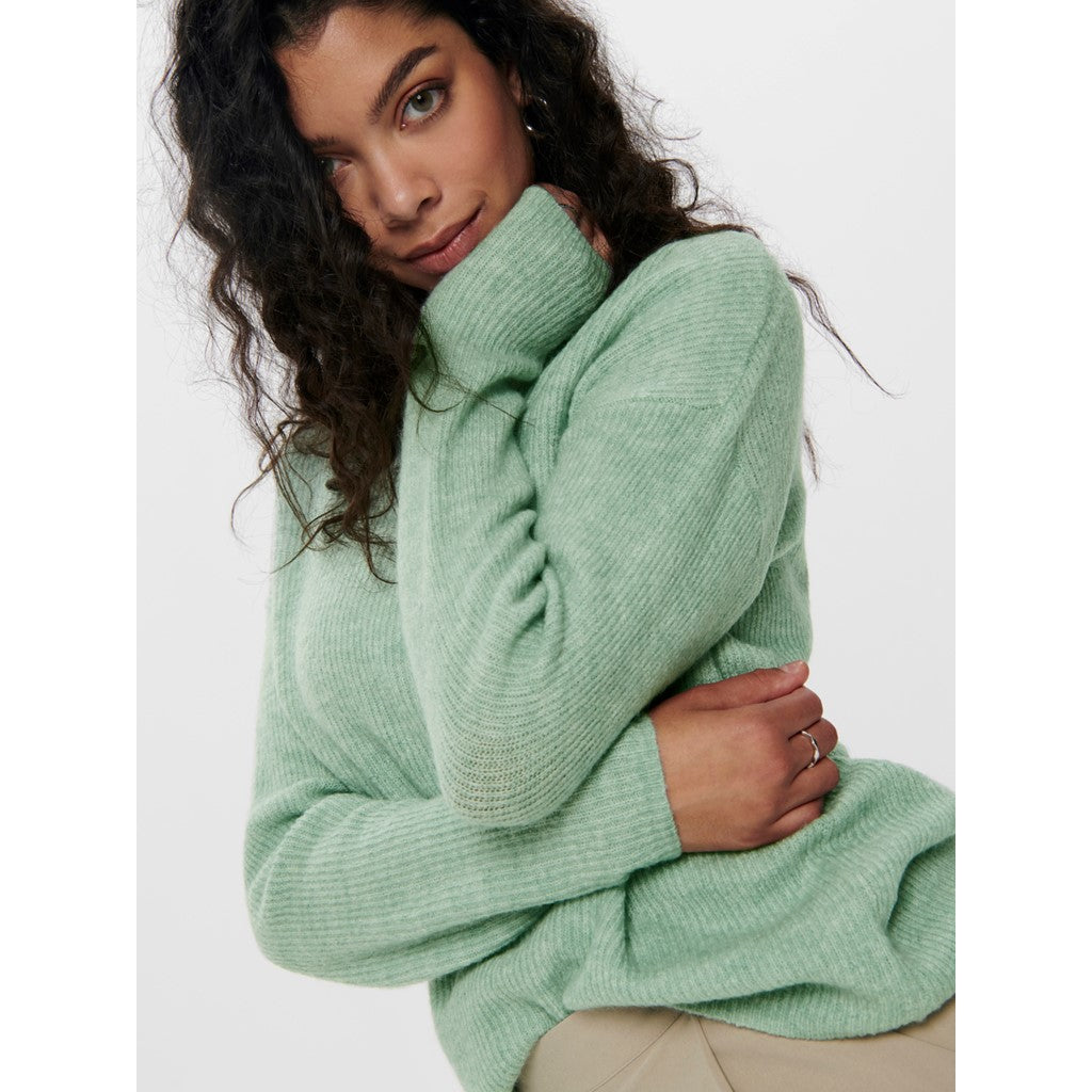 Only V Yaka Oversize Uzun Kollu Kadın Kazak - Günlük Kışlık Rahat