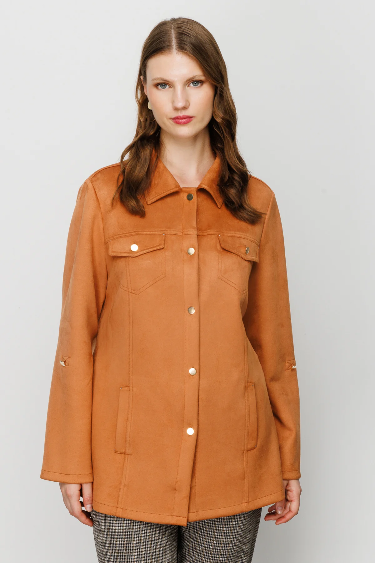 Ekol Oversize Midi Süet Trençkot - Günlük Şıklık Translation missing: tr.content.product_image_main