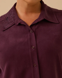 تونيك بأزرار أمامية مطرز بالزهور بمقاسات كبيرة من Gala-Xi