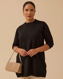 تونيك أساسي محبوك بنقوش بمقاسات كبيرة من Gala-Xi