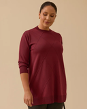 تونيك أساسي محبوك بنقوش بمقاسات كبيرة من Gala-Xi